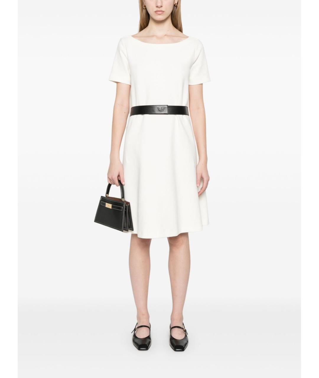 EMPORIO ARMANI Белое хлопковое платье, фото 4