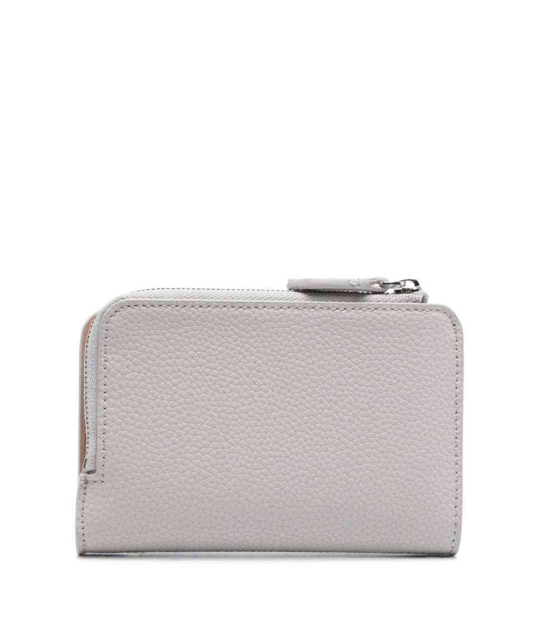 EMPORIO ARMANI Серый кожаный кошелек, фото 3