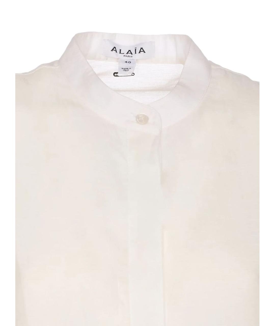 ALAIA Белая льняная рубашка, фото 4