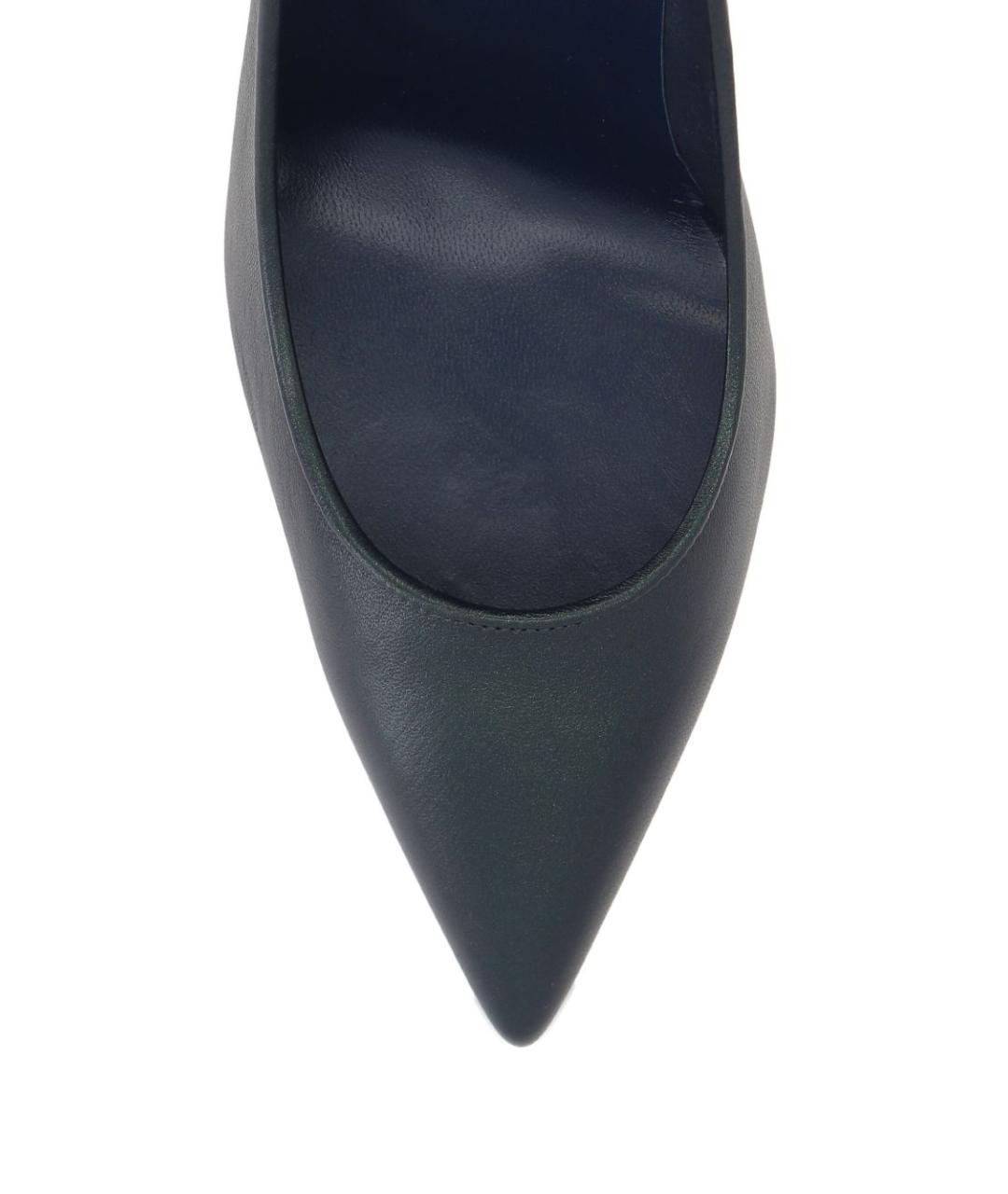 CHRISTIAN LOUBOUTIN Темно-синие кожаные туфли, фото 2