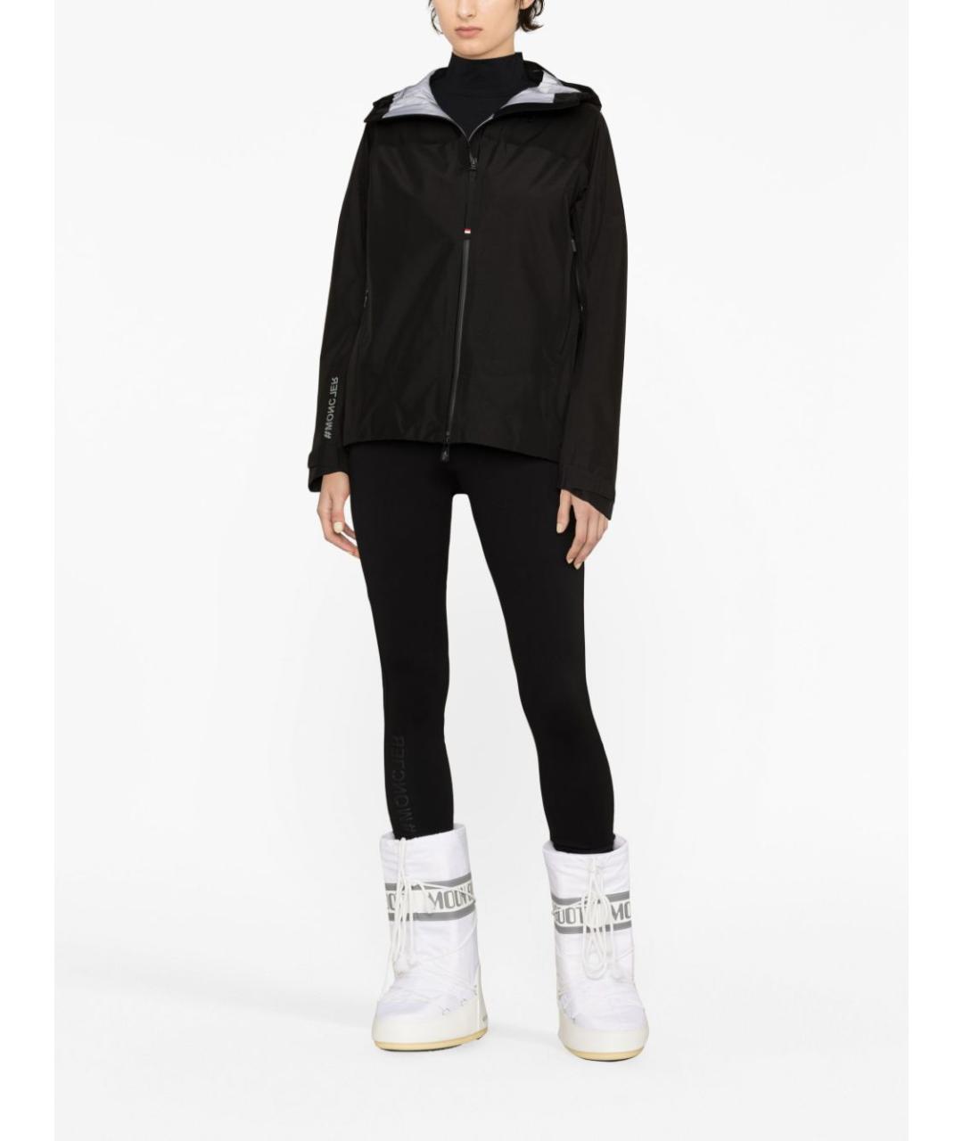 MONCLER GRENOBLE Черные прямые брюки, фото 4