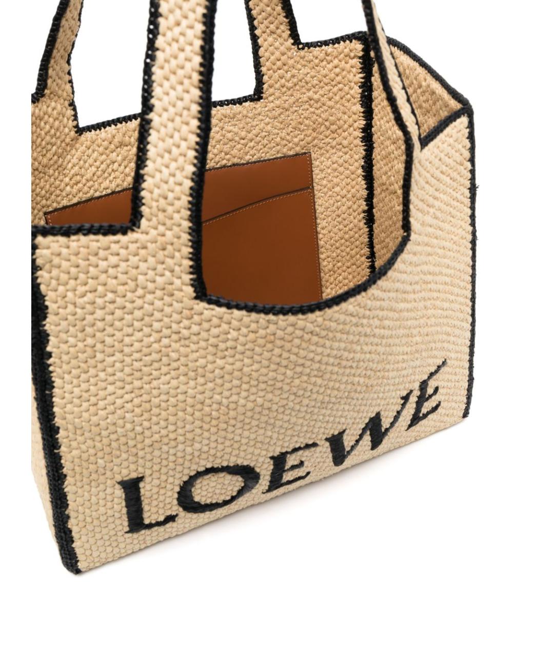 LOEWE Бежевая сумка тоут, фото 2