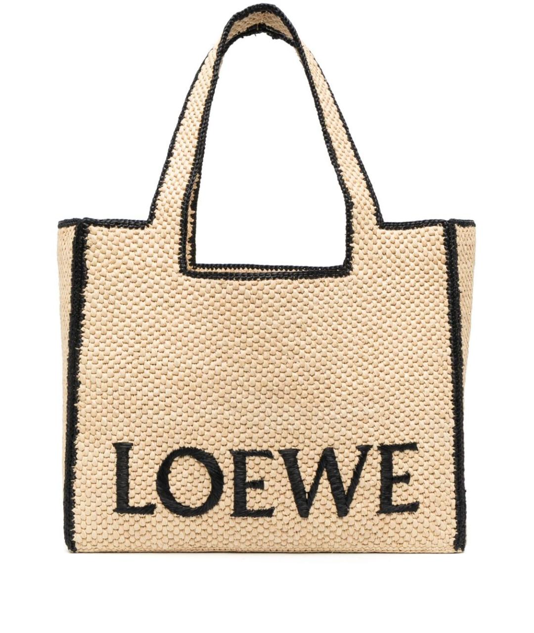 LOEWE Бежевая сумка тоут, фото 1