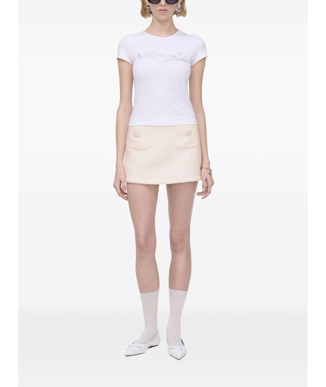 MARC JACOBS Белая хлопковая футболка, фото 4