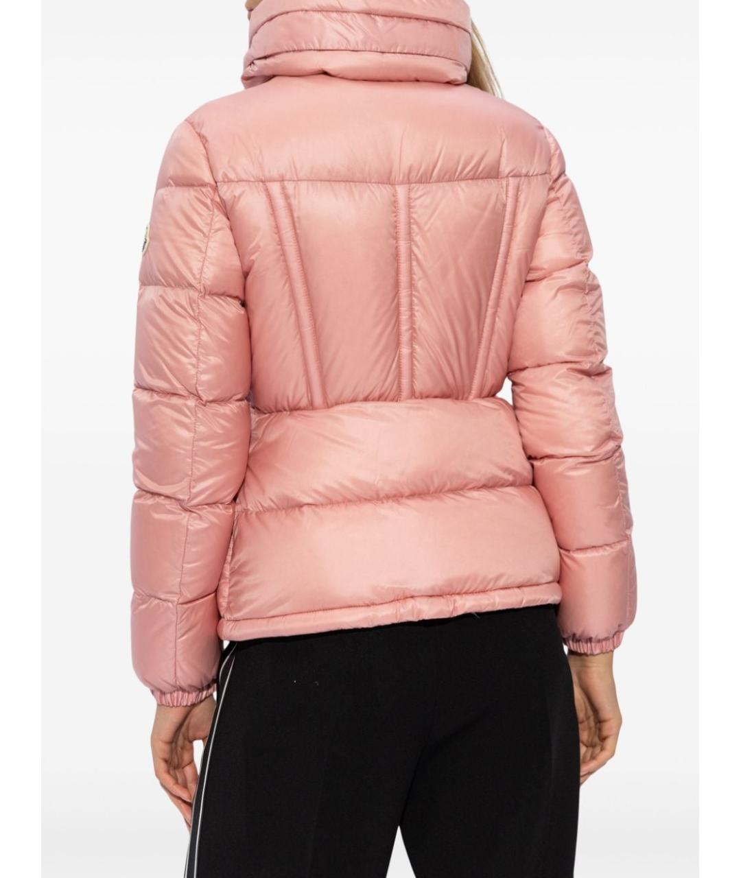 MONCLER Розовый полиамидовый пуховик, фото 2