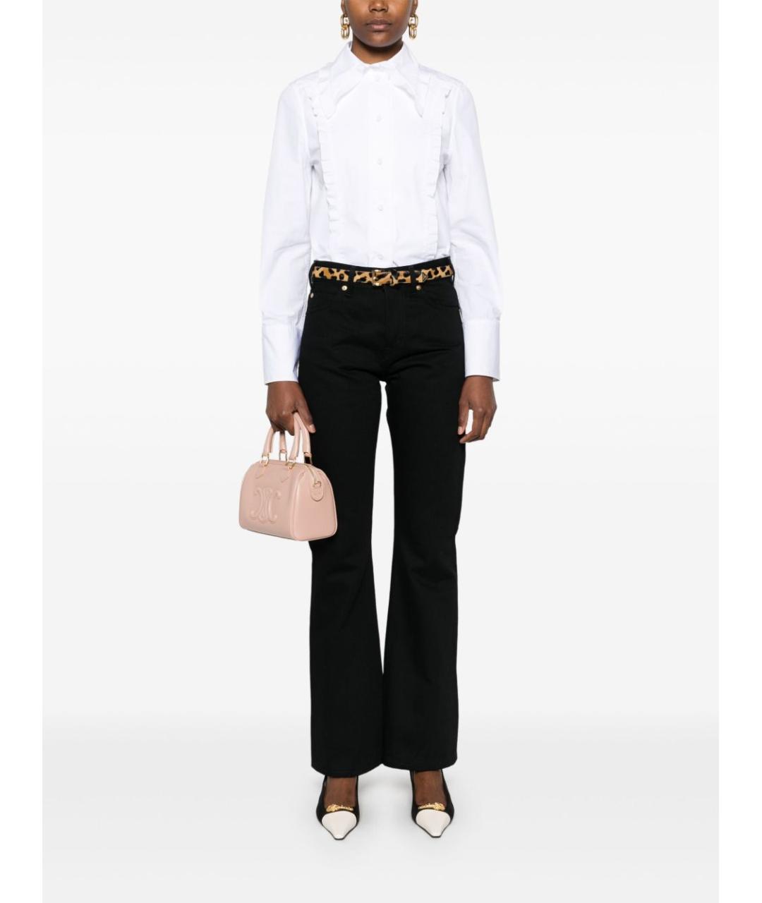 CELINE Черные хлопковые прямые джинсы, фото 5