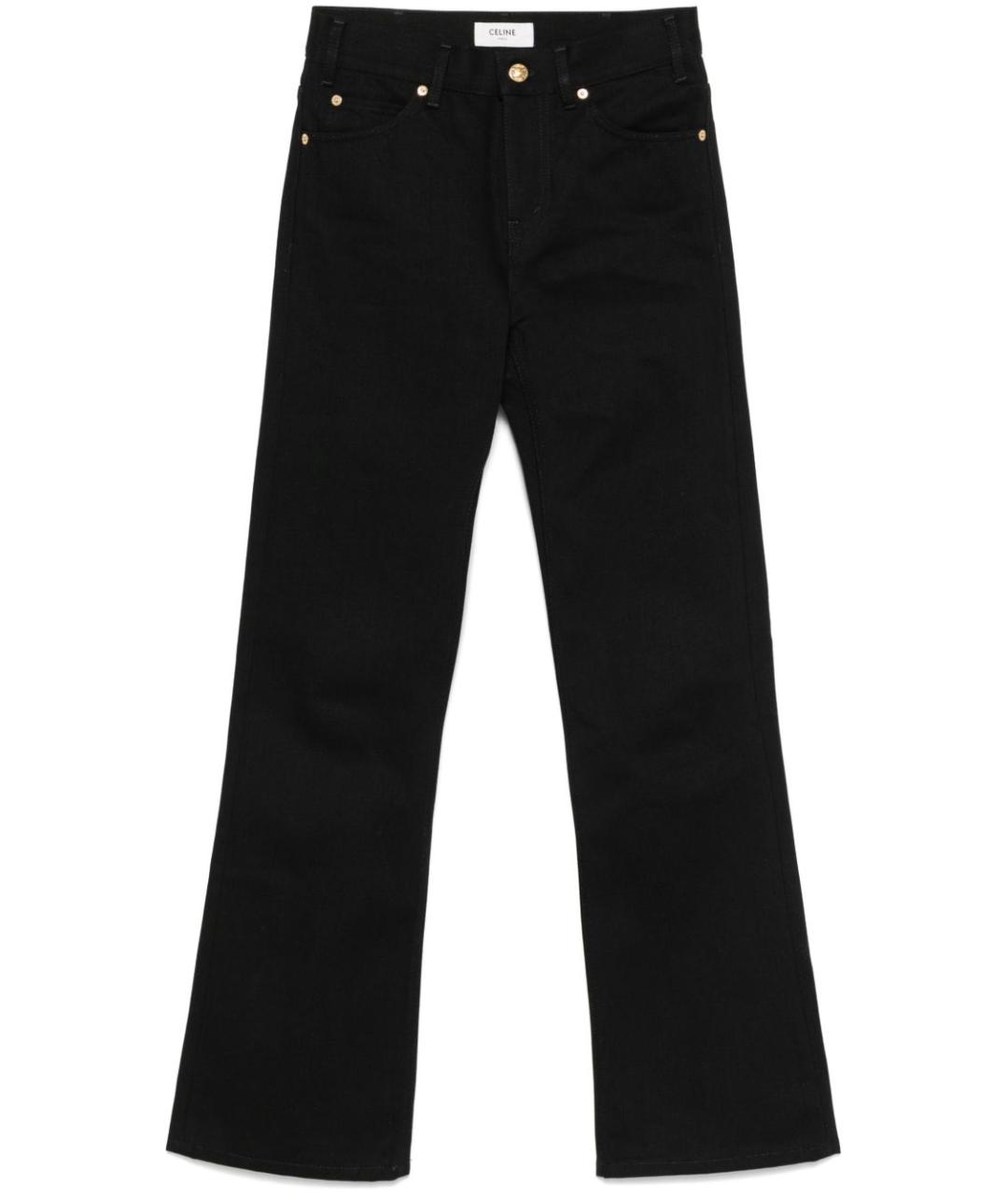 CELINE Черные хлопковые прямые джинсы, фото 1