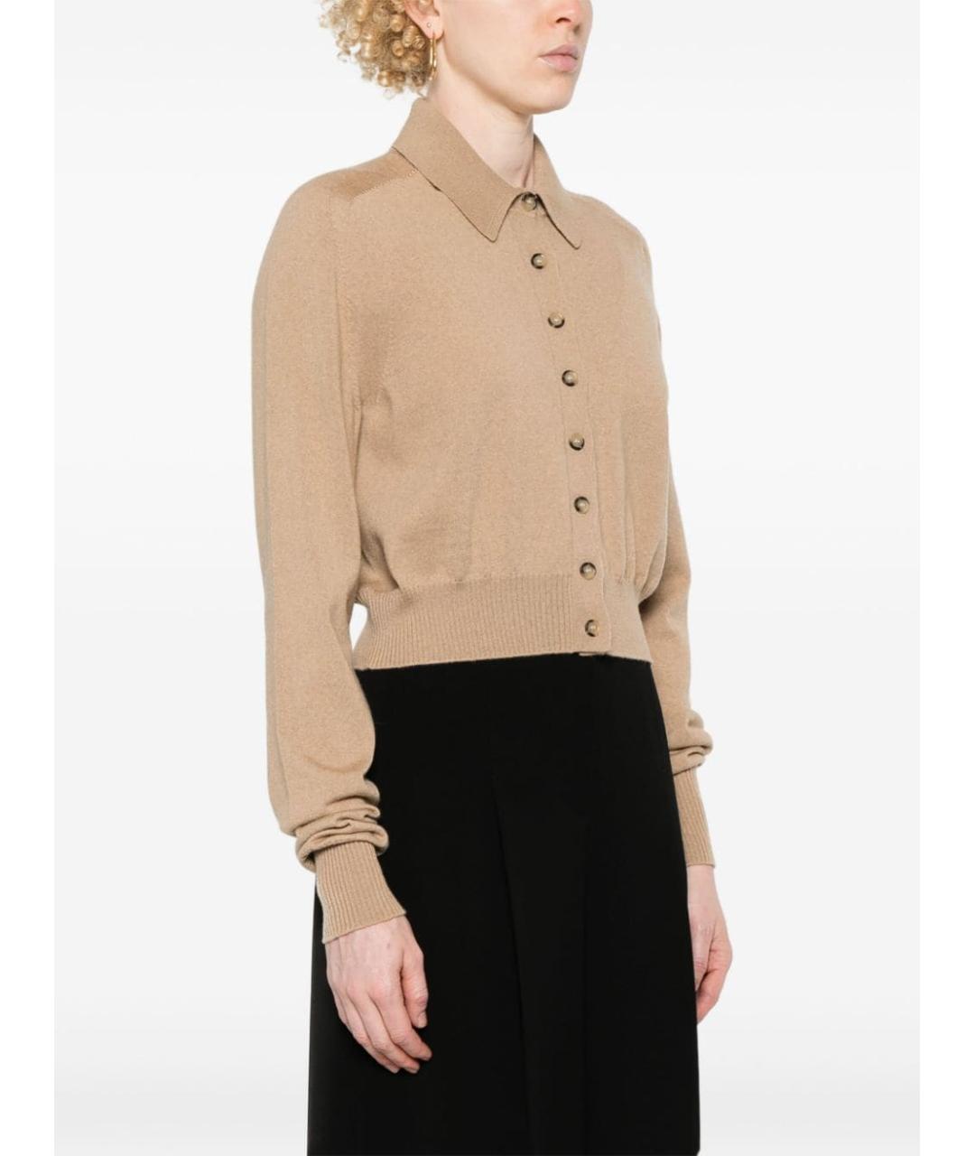 SPORTMAX Бежевый шерстяной кардиган, фото 6