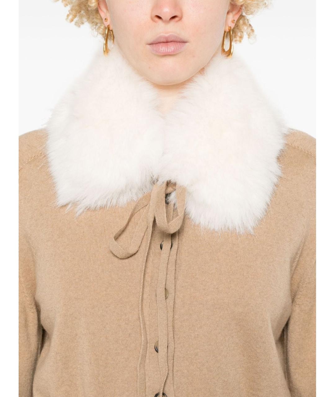 SPORTMAX Бежевый шерстяной кардиган, фото 4