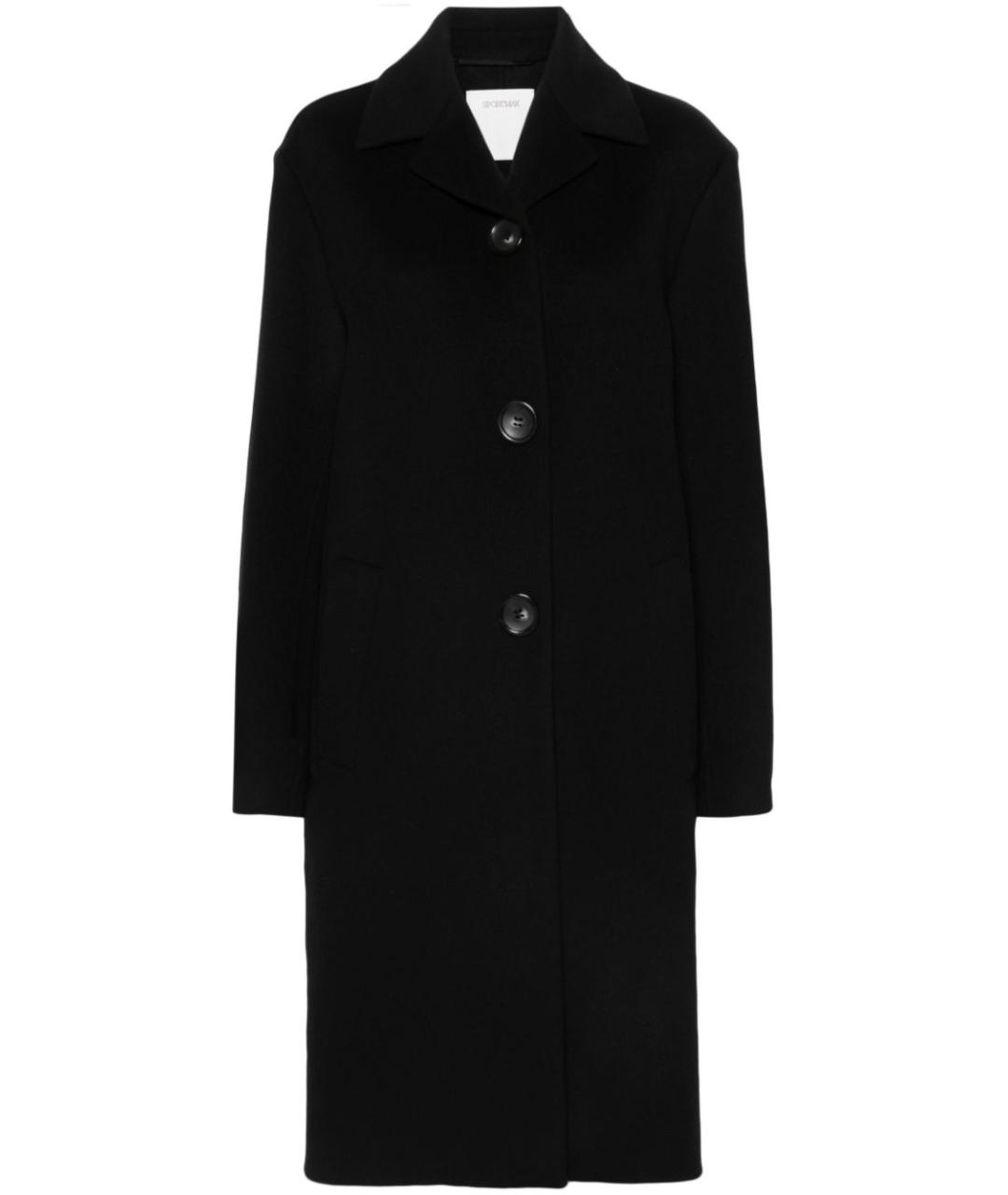 SPORTMAX Черное шерстяное пальто, фото 1