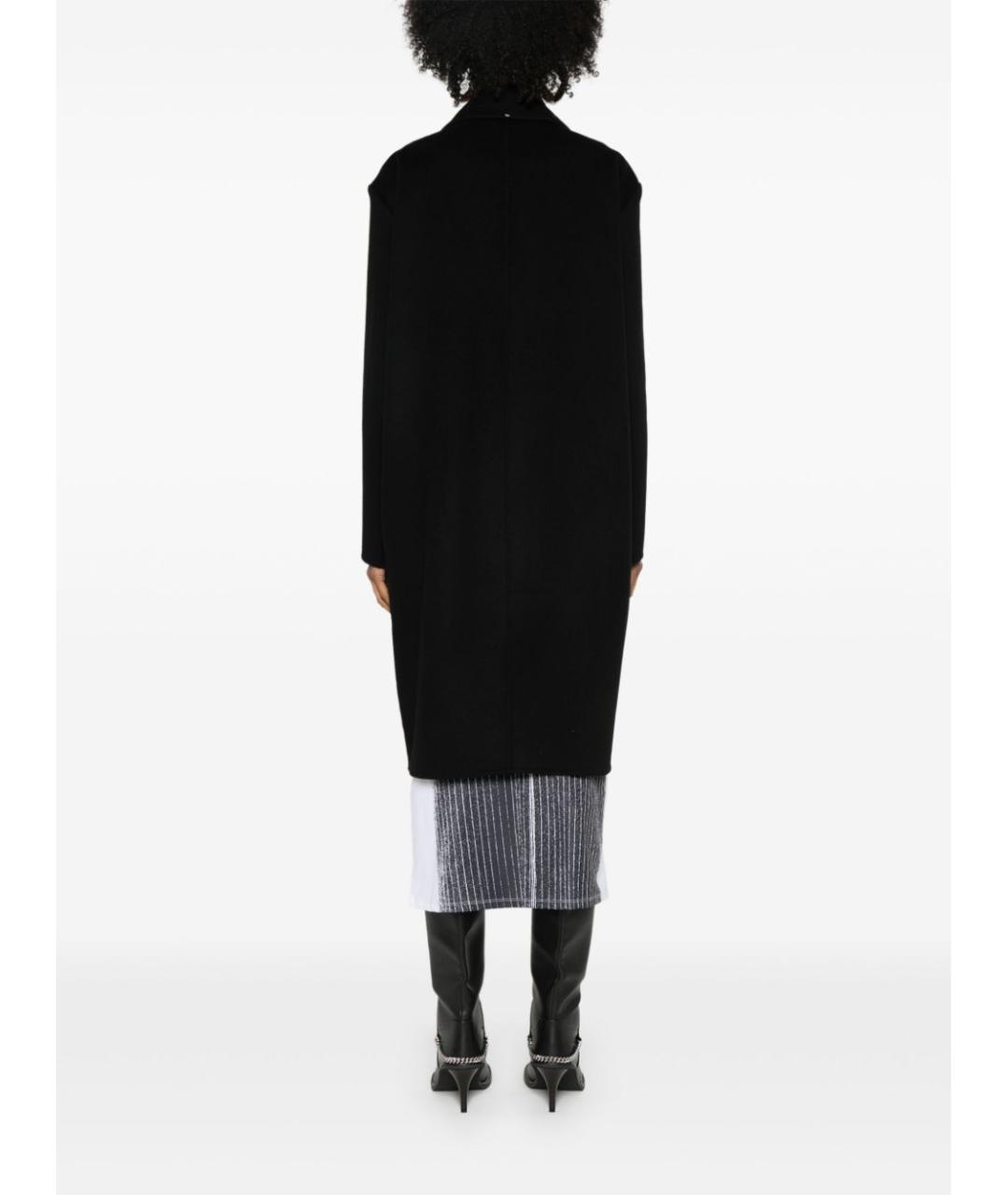 SPORTMAX Черное шерстяное пальто, фото 5