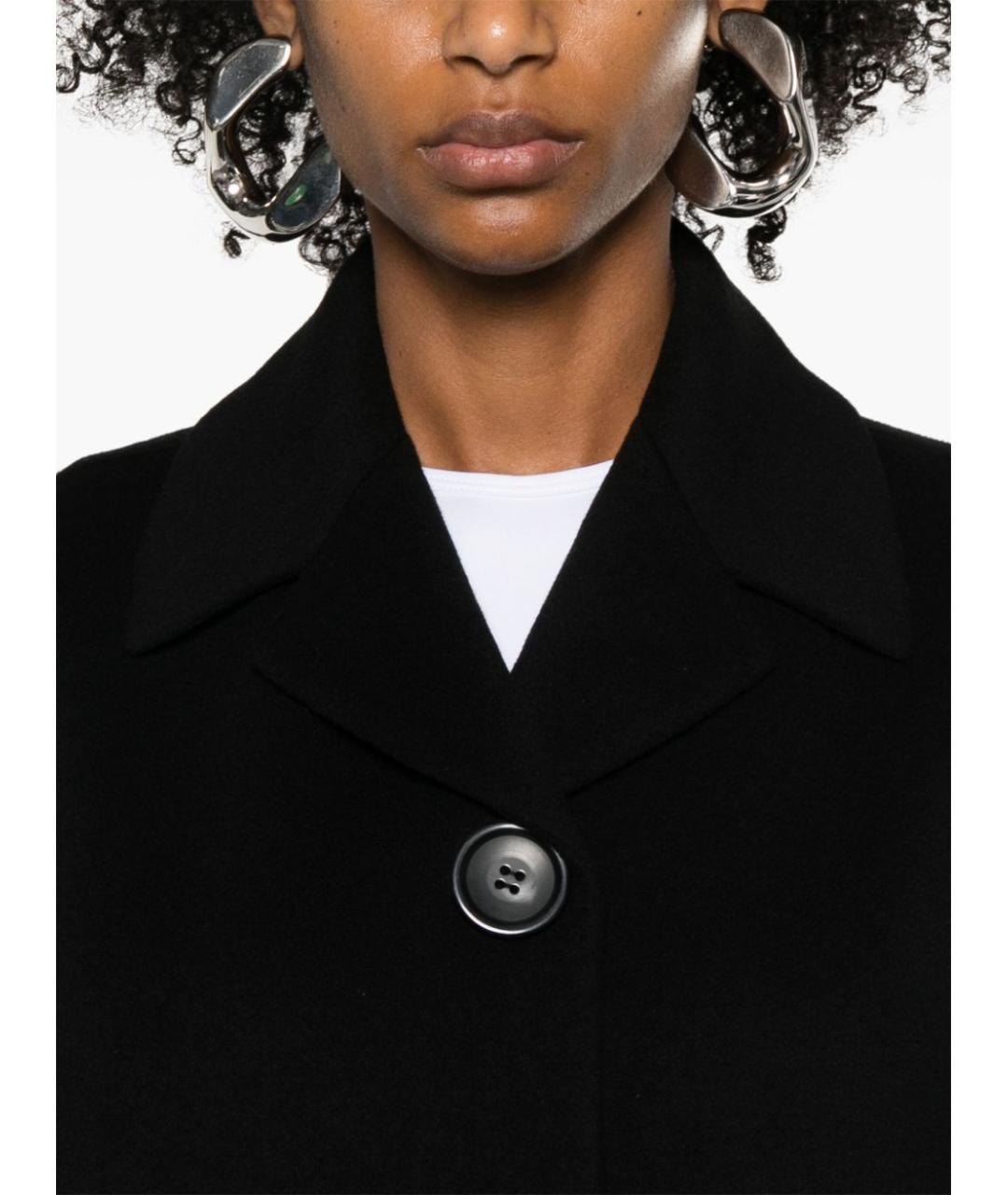 SPORTMAX Черное шерстяное пальто, фото 4
