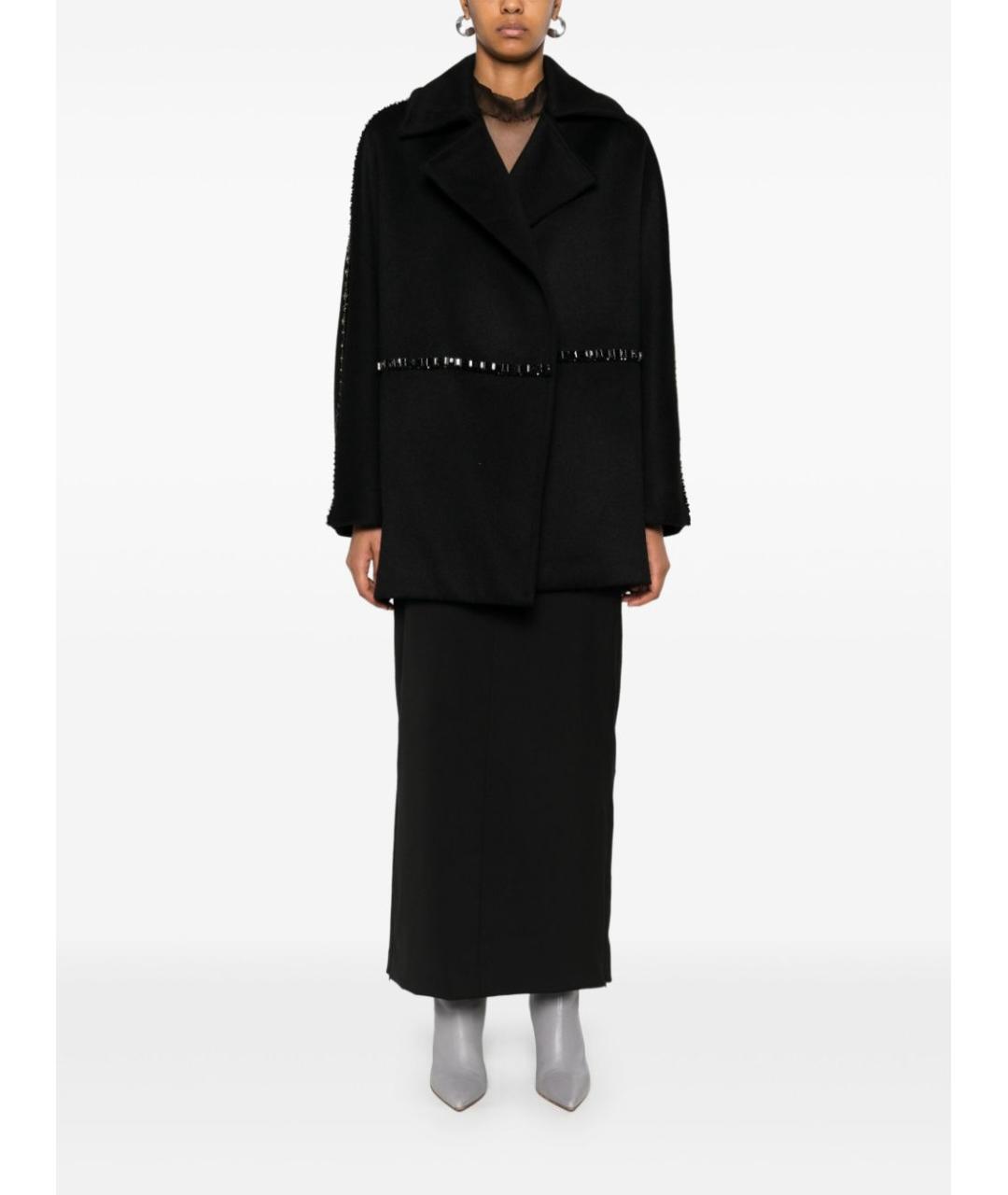 MAX MARA Черное шерстяное пальто, фото 4