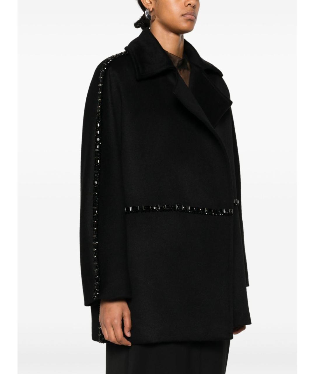 MAX MARA Черное шерстяное пальто, фото 2