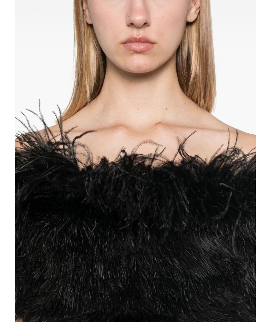 SPORTMAX Черное полиэстеровое вечернее платье, фото 2