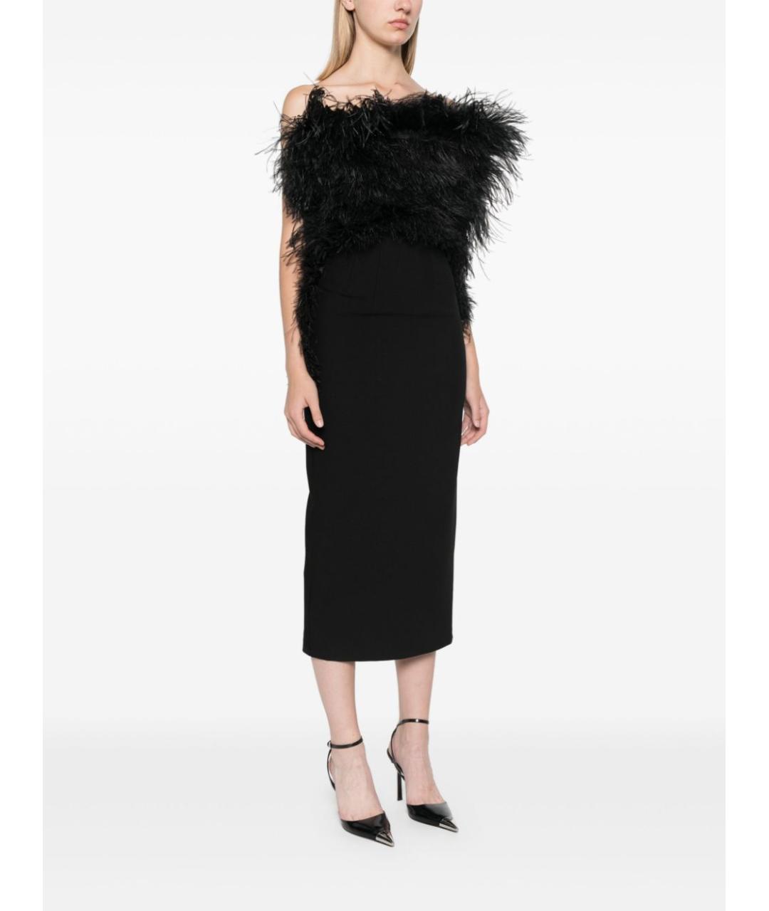 SPORTMAX Черное полиэстеровое вечернее платье, фото 5