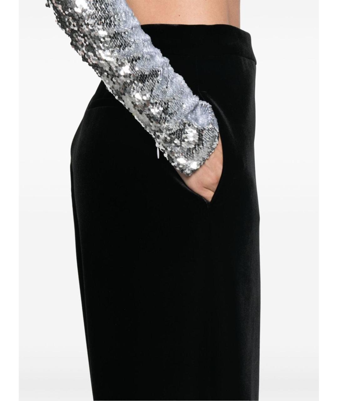 SPORTMAX Черные прямые брюки, фото 4