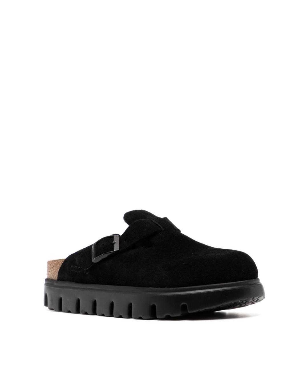 BIRKENSTOCK Черные кожаные сабо, фото 4