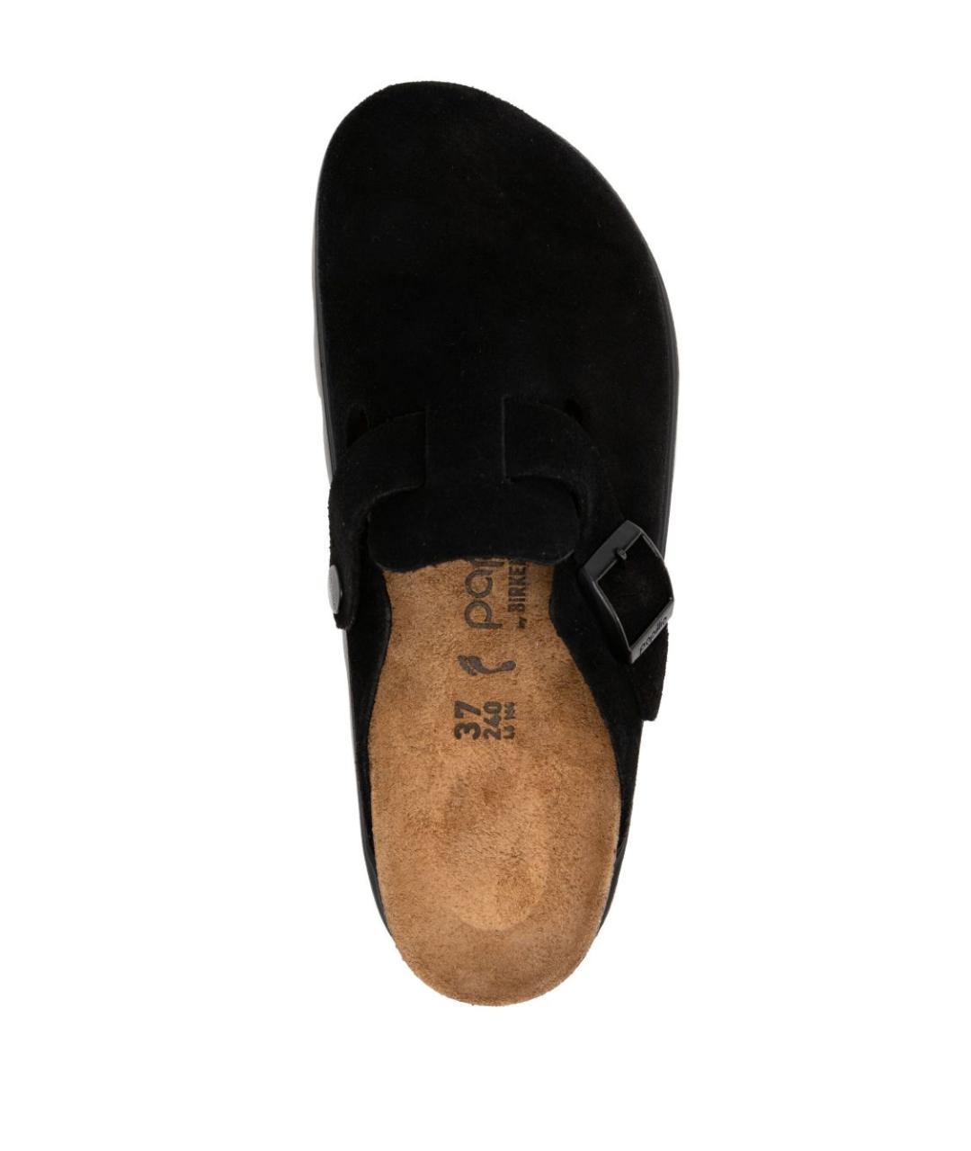 BIRKENSTOCK Черные кожаные сабо, фото 2