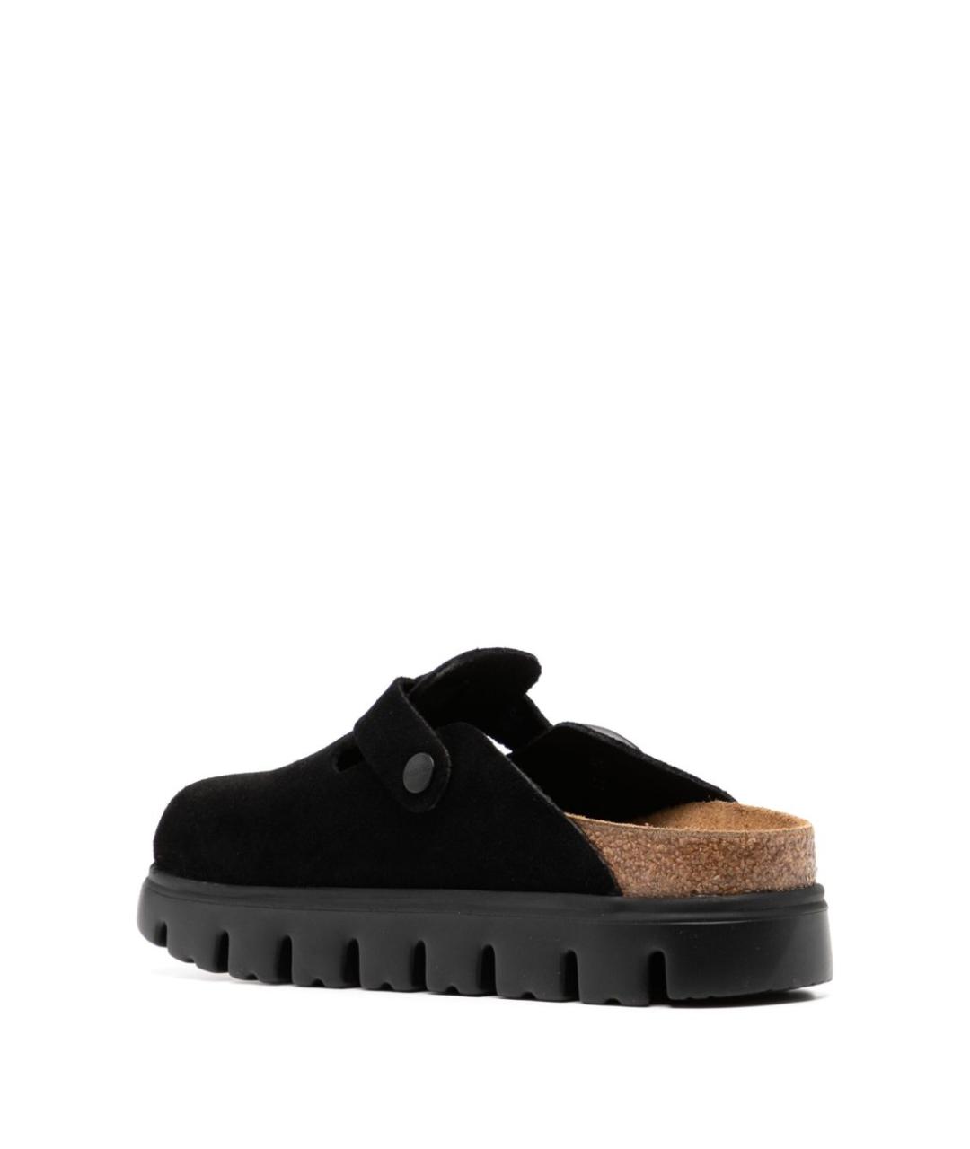 BIRKENSTOCK Черные кожаные сабо, фото 3
