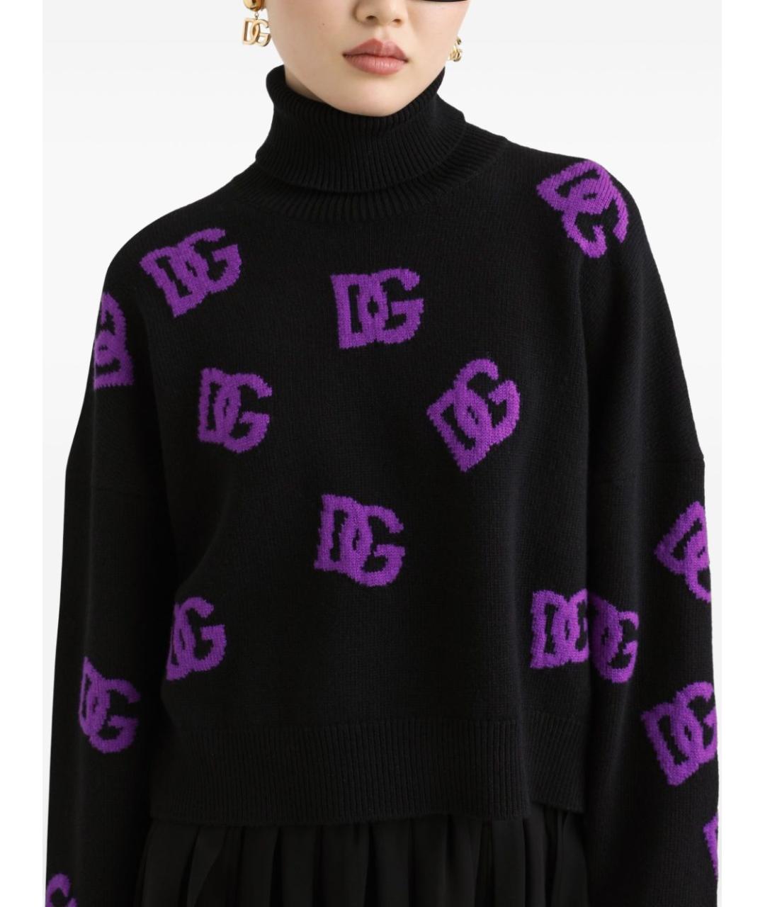 DOLCE&GABBANA Черный шерстяной джемпер / свитер, фото 4