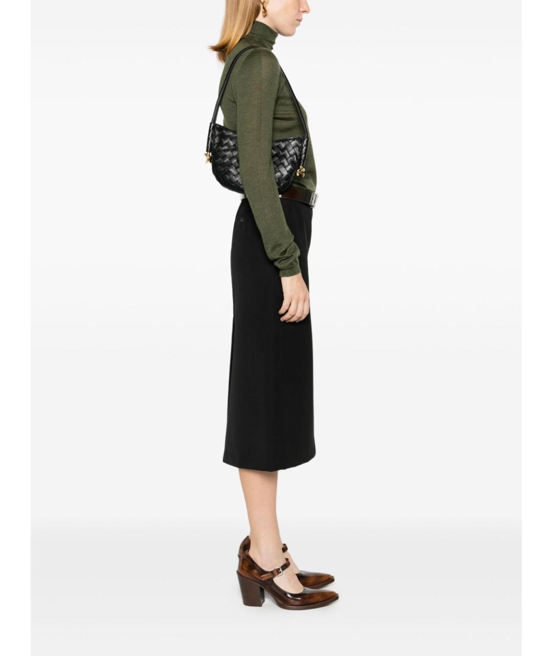 BOTTEGA VENETA Черная кожаная сумка с короткими ручками, фото 4