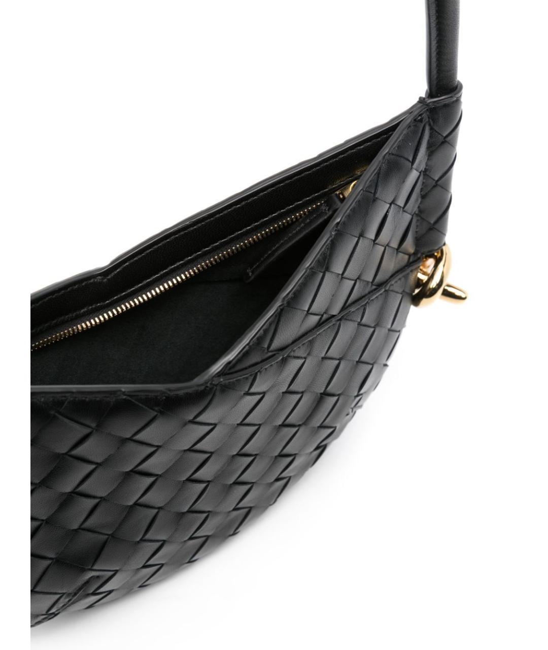 BOTTEGA VENETA Черная кожаная сумка с короткими ручками, фото 2