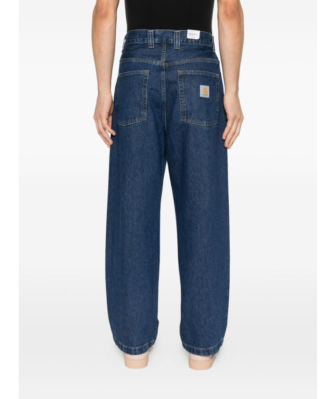 CARHARTT WIP Синие хлопковые прямые джинсы, фото 4