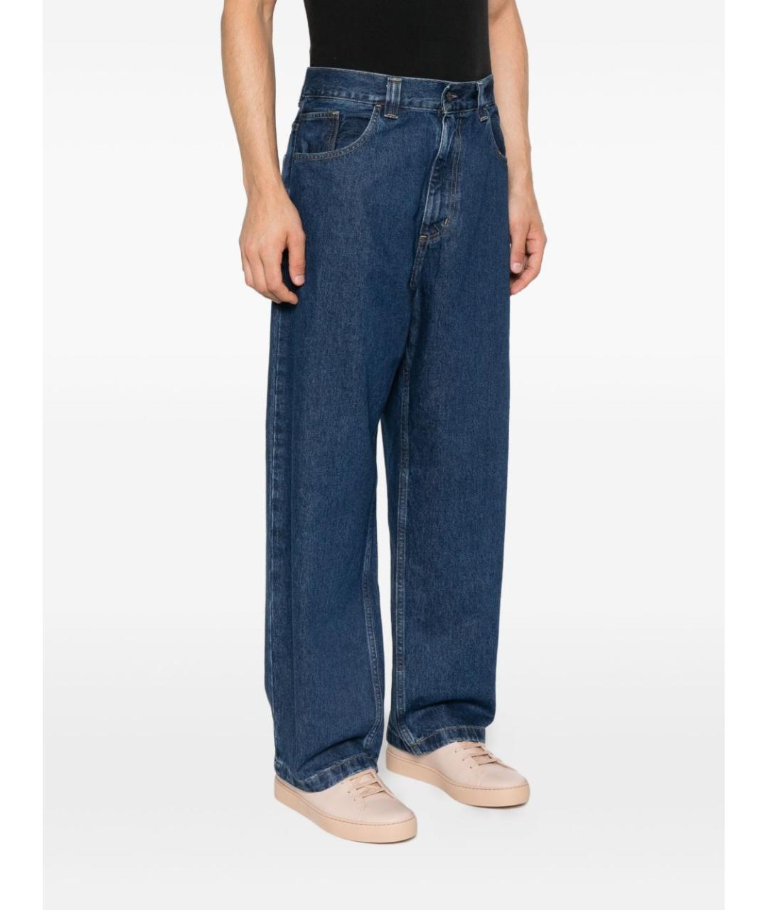 CARHARTT WIP Синие хлопковые прямые джинсы, фото 3