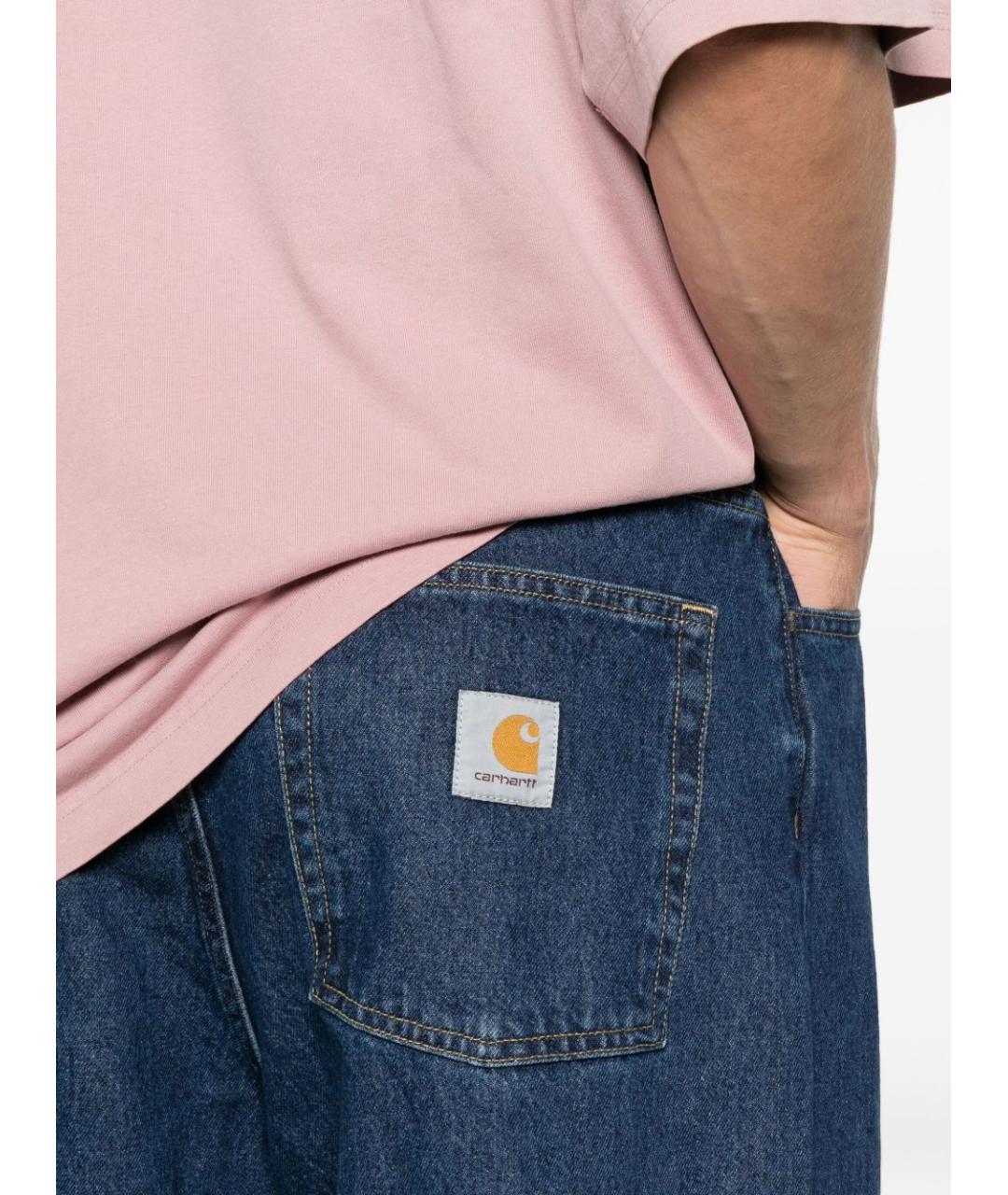 CARHARTT WIP Синие хлопковые прямые джинсы, фото 2