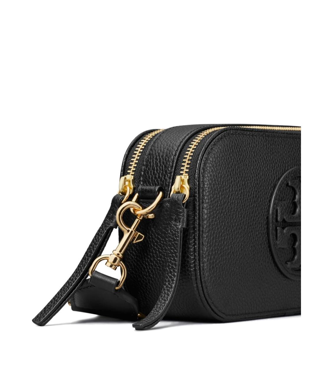 TORY BURCH Черная кожаная сумка через плечо, фото 4