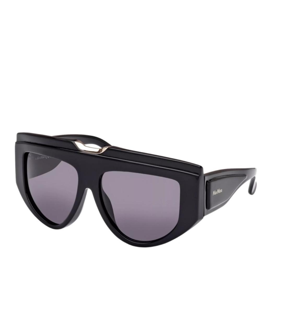 MAX MARA Черные пластиковые солнцезащитные очки, фото 1