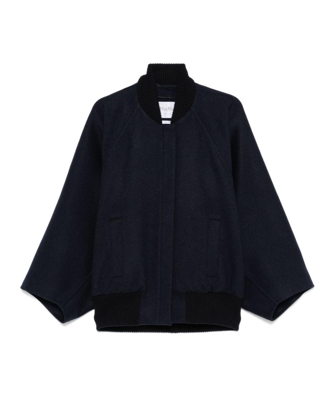MAX MARA Темно-синяя кашемировая куртка, фото 1