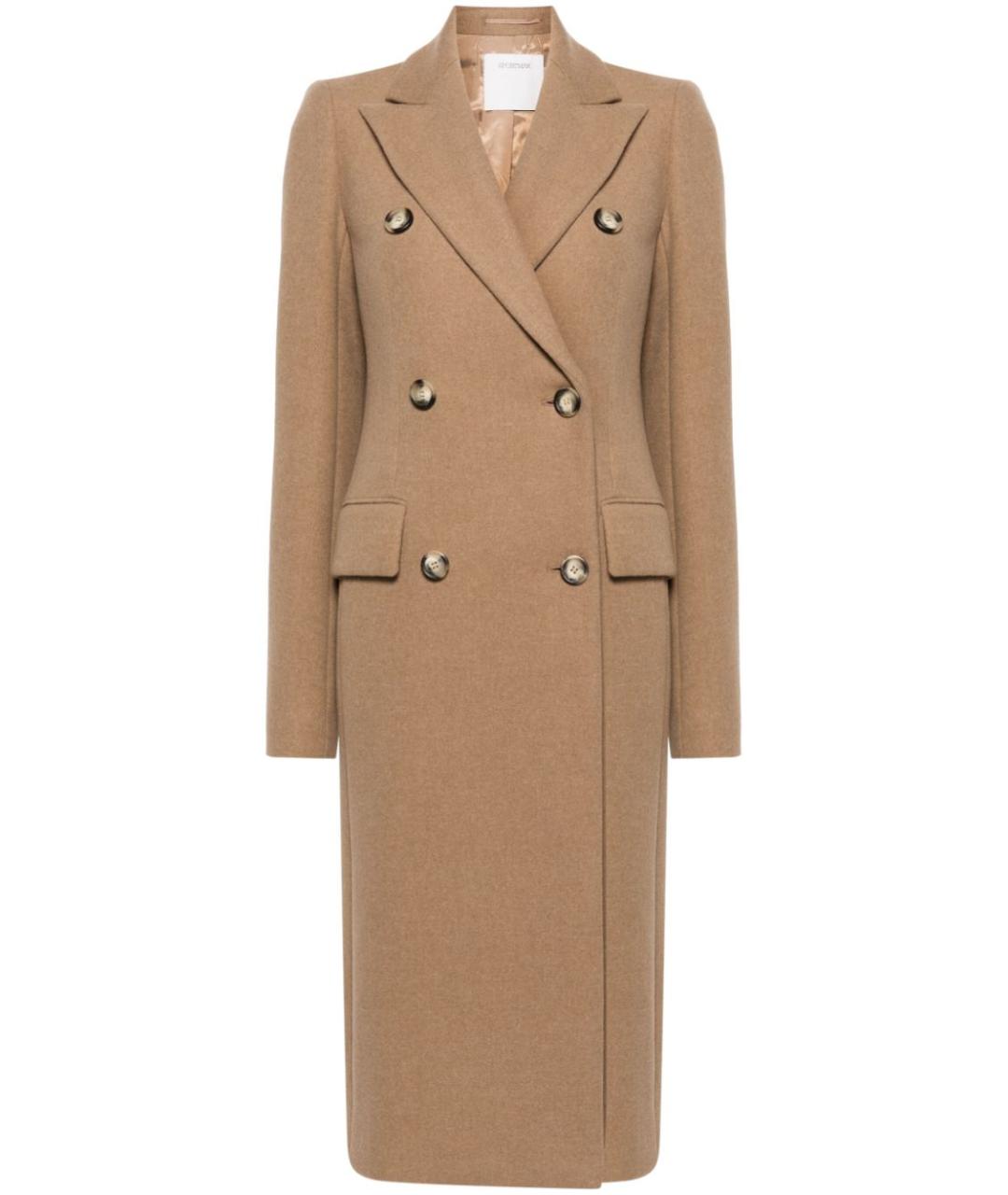 SPORTMAX Бежевое шерстяное пальто, фото 1