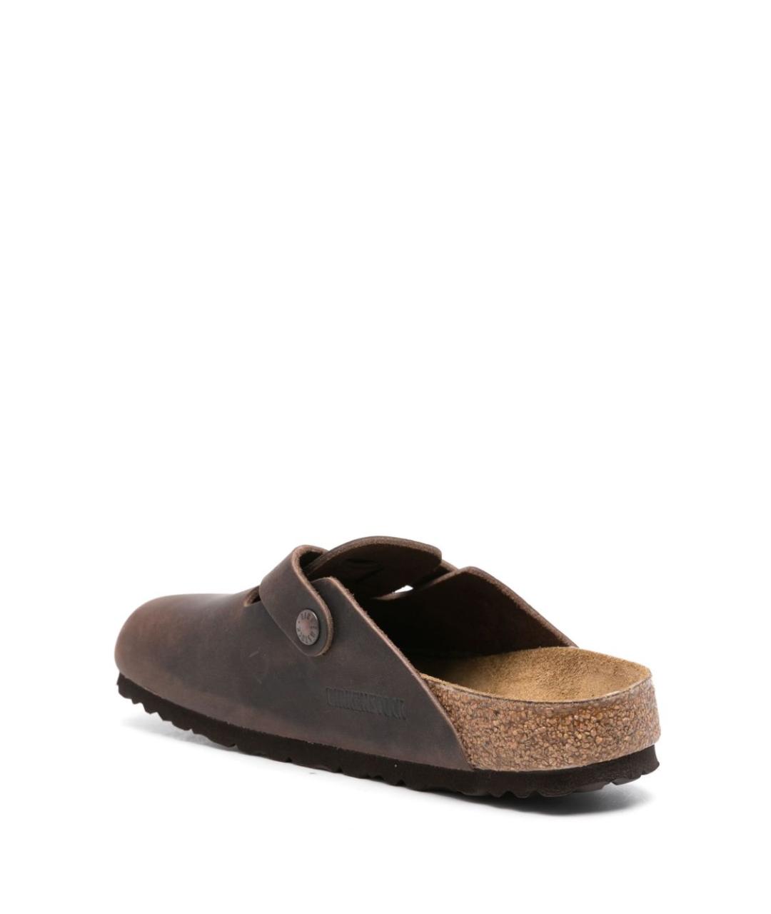 BIRKENSTOCK Коричневые кожаные сабо, фото 2