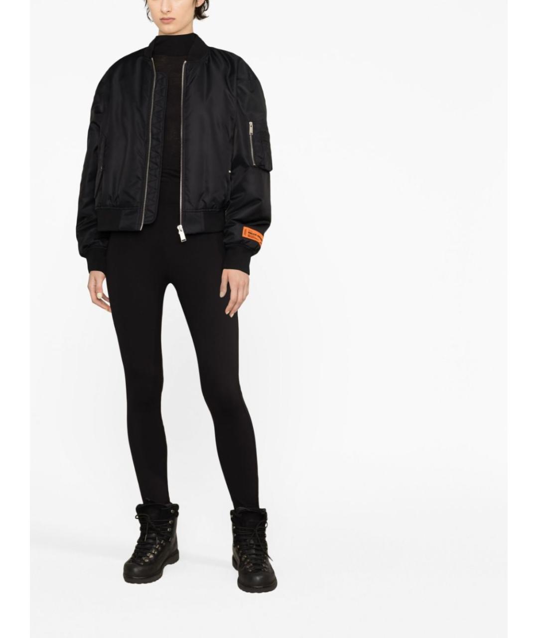 MONCLER GRENOBLE Черные прямые брюки, фото 4