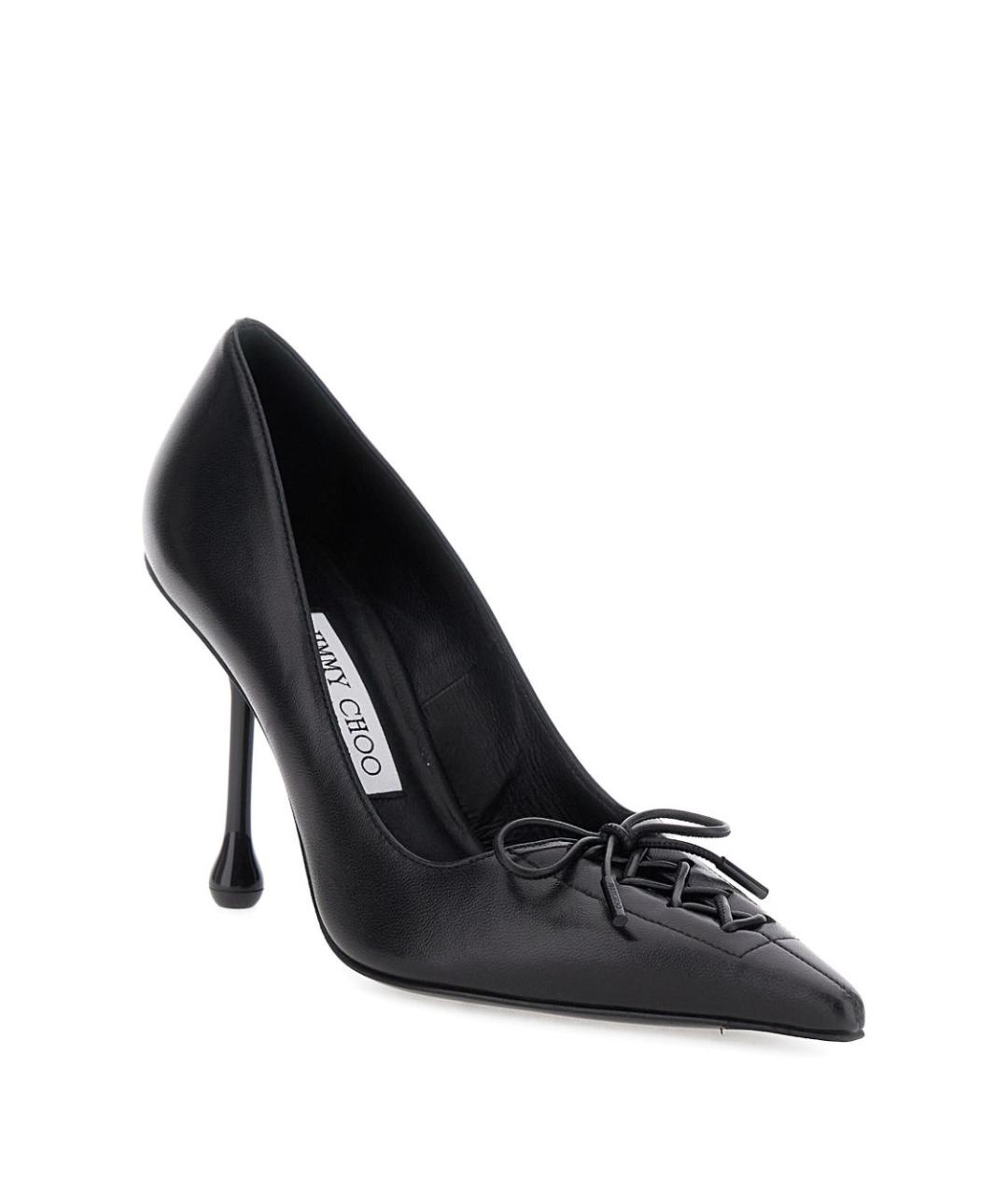 JIMMY CHOO Черные кожаные туфли, фото 4