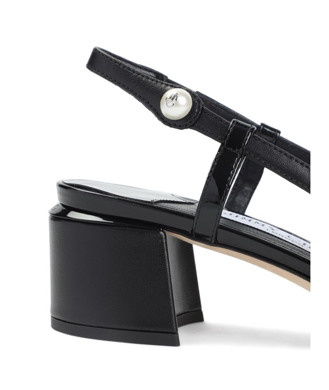 JIMMY CHOO Черные кожаные туфли, фото 4
