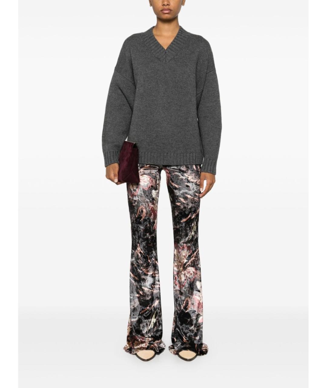 ETRO Мульти полиэстеровые прямые брюки, фото 4