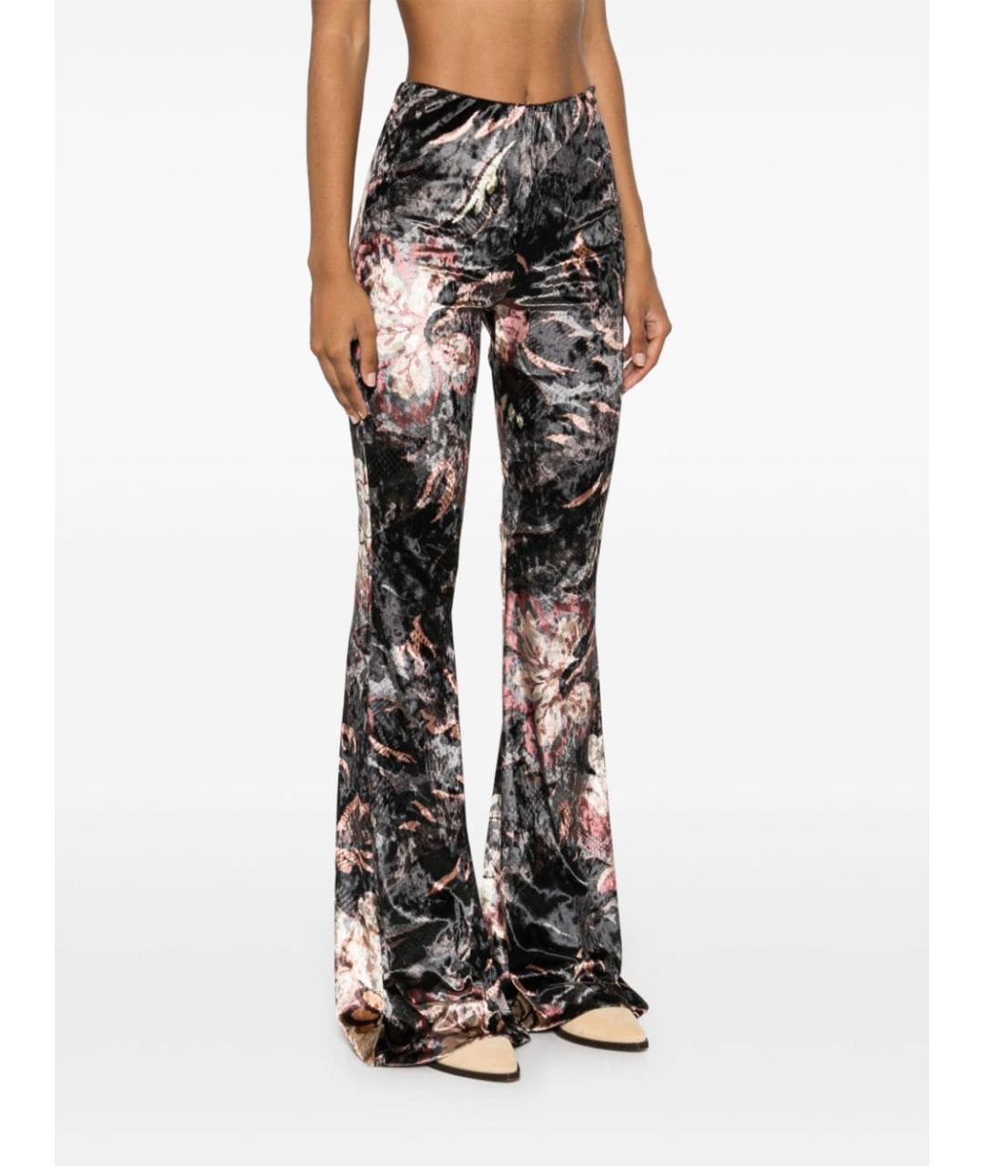 ETRO Мульти полиэстеровые прямые брюки, фото 3