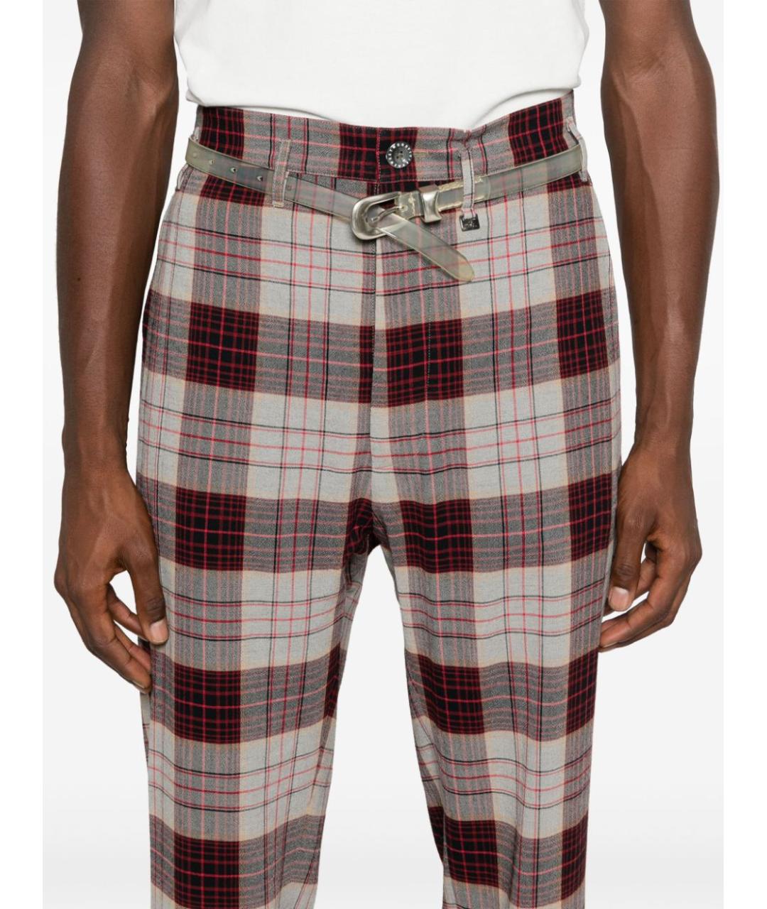VIVIENNE WESTWOOD Бордовые хлопковые повседневные брюки, фото 5