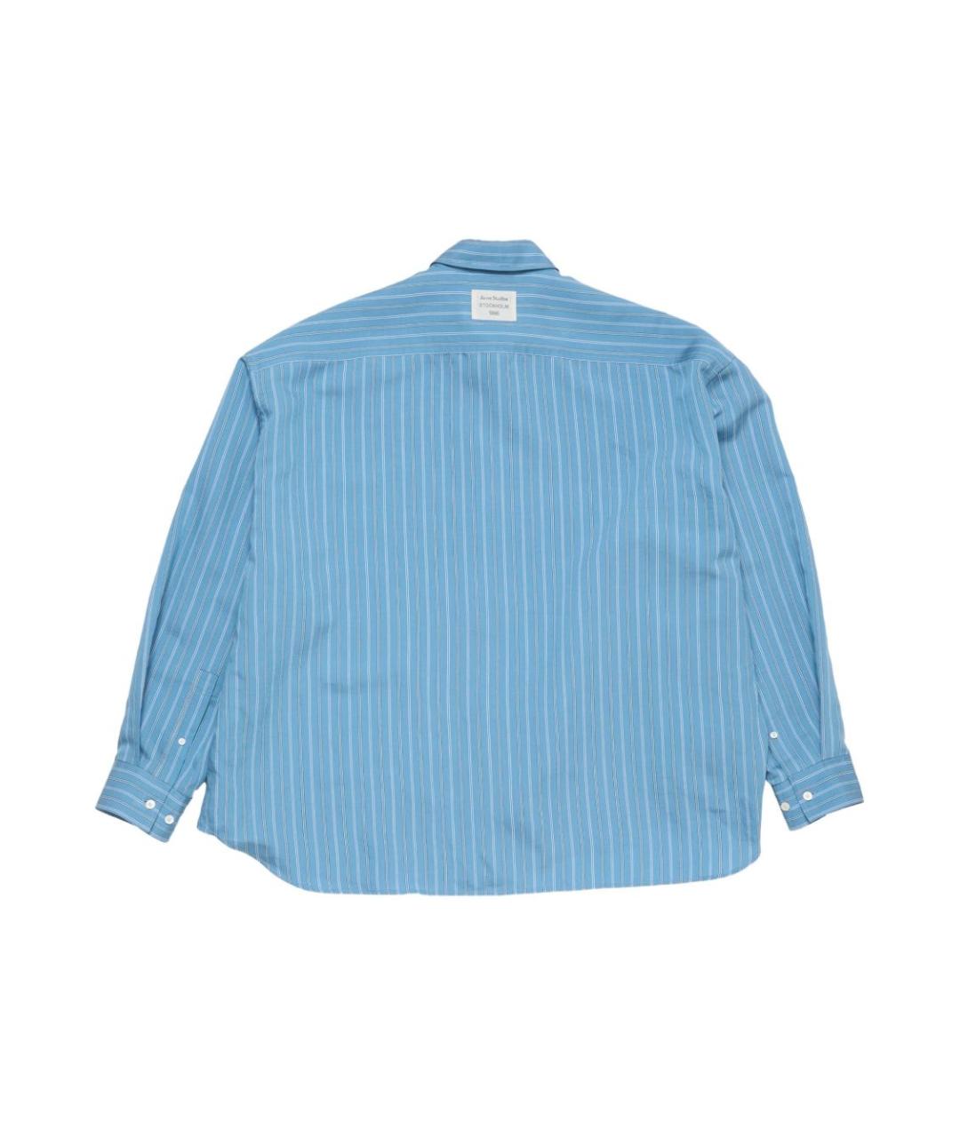 ACNE STUDIOS Голубая хлопковая кэжуал рубашка, фото 4