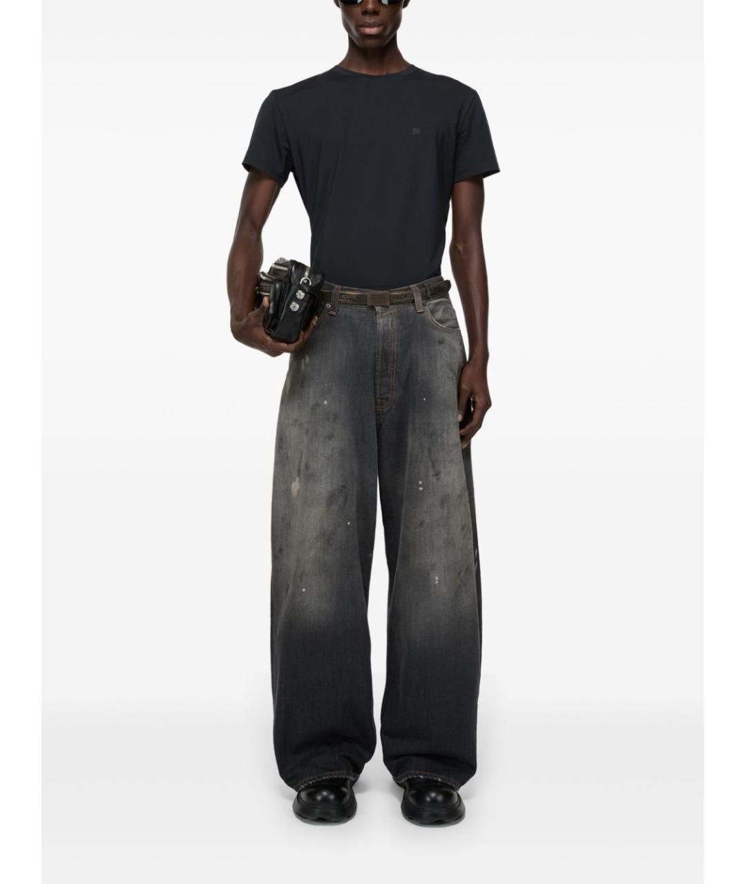 ACNE STUDIOS Черная хлопковая футболка, фото 6