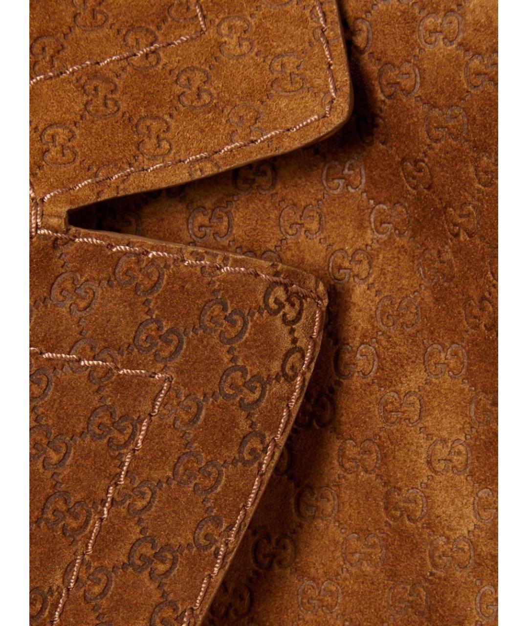 GUCCI Коричневый замшевый жакет/пиджак, фото 3