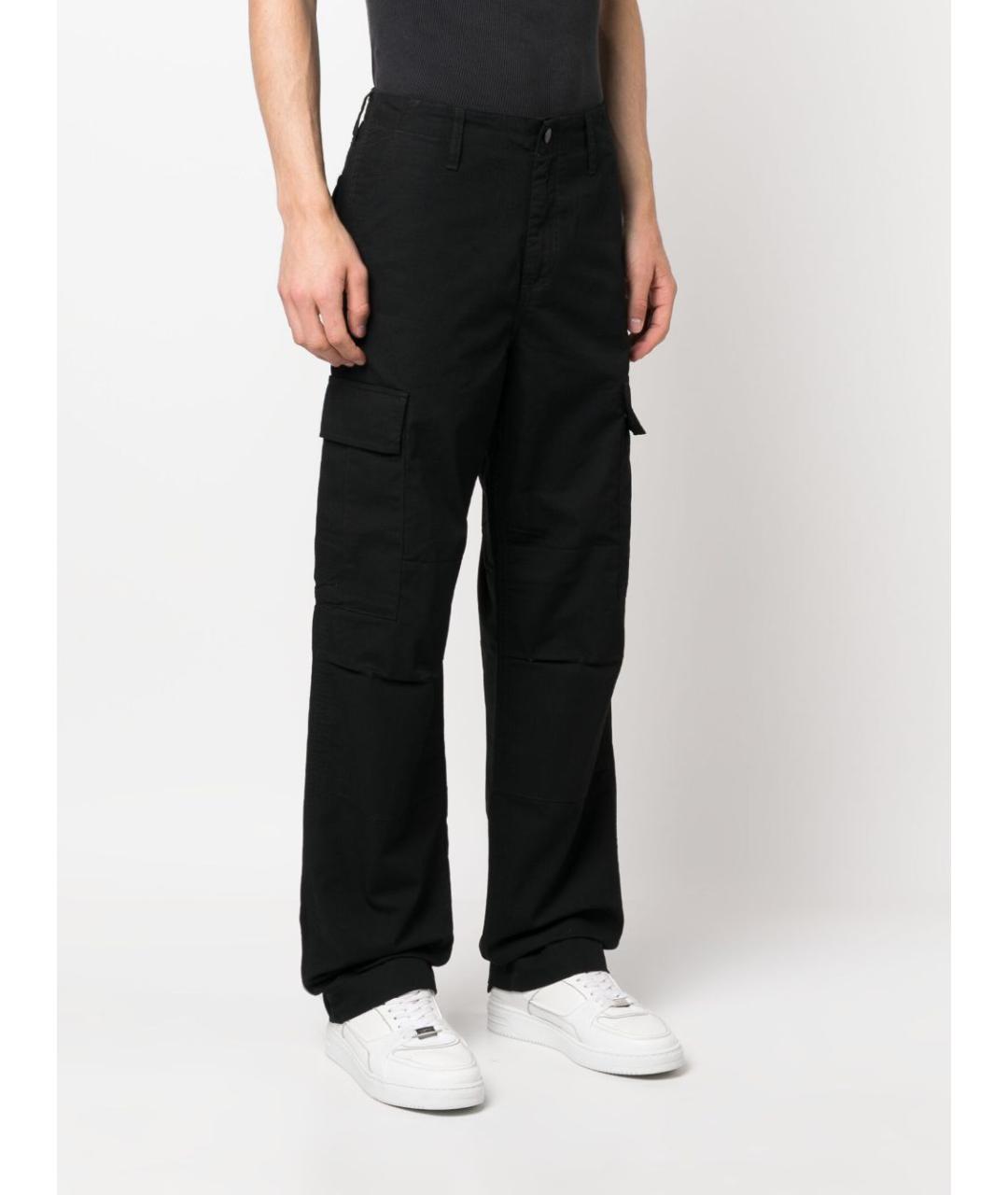 CARHARTT WIP Черные хлопковые повседневные брюки, фото 4