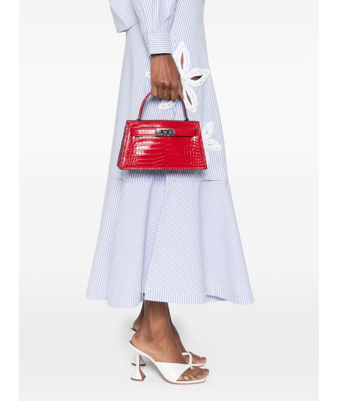 TORY BURCH Красная кожаная сумка тоут, фото 2