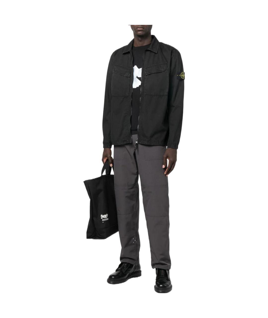 STONE ISLAND Черная куртка, фото 2