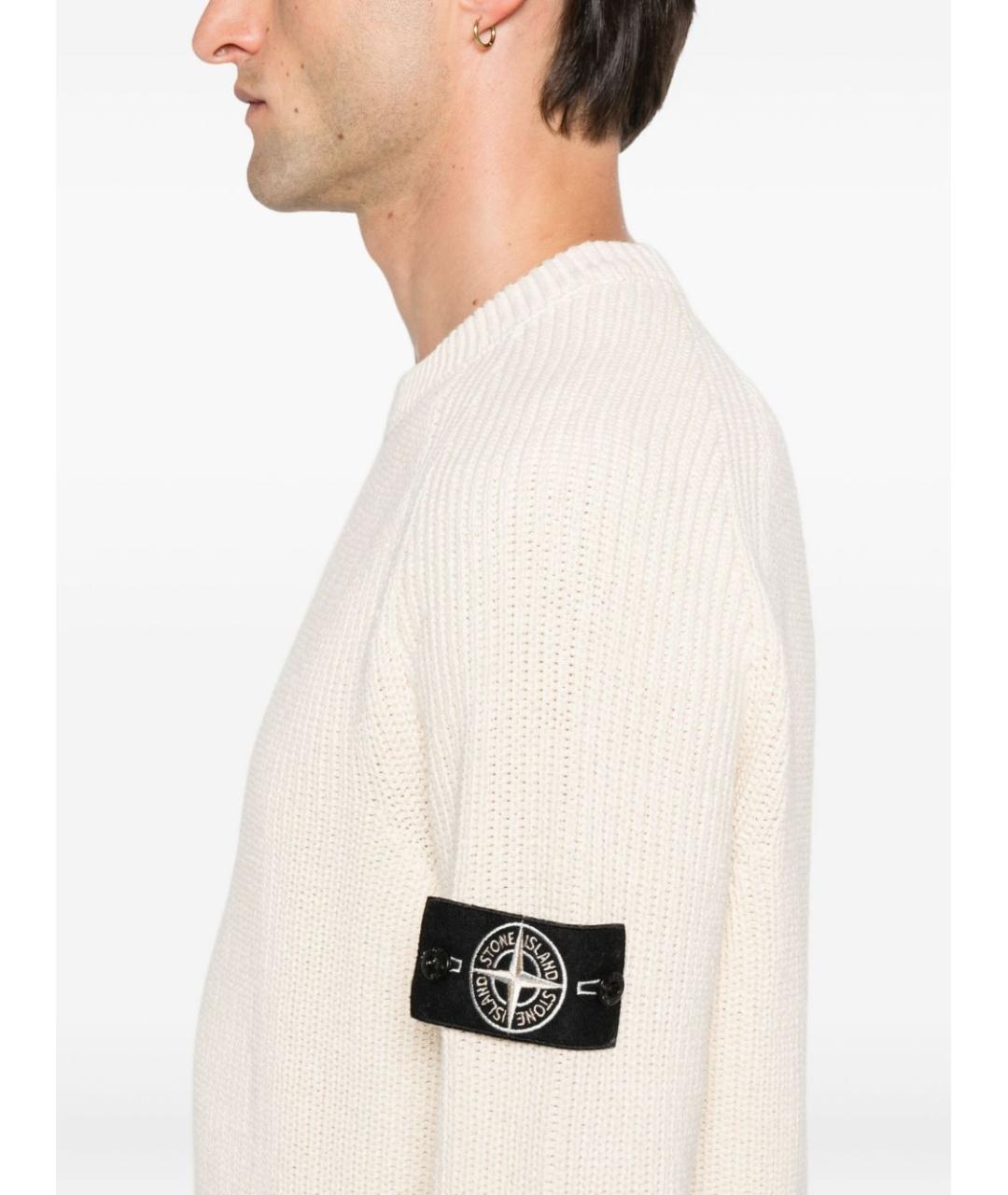 STONE ISLAND Бежевый джемпер / свитер, фото 2