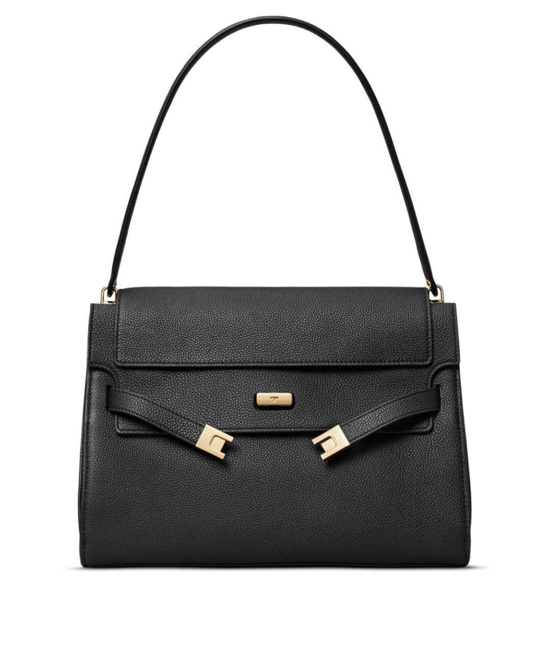 TORY BURCH Черная кожаная сумка тоут, фото 1