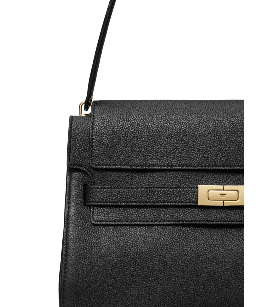 TORY BURCH Черная кожаная сумка тоут, фото 2